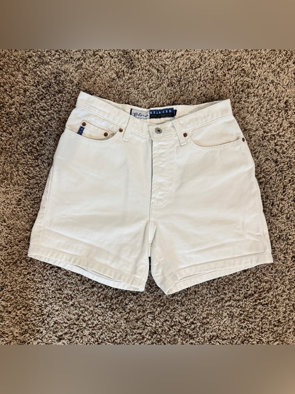 Vintage Express White Denim Shorts